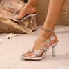 2025 new Women's Fashionable versatile Sandalias Summer Shoes With Heeled Bling Sexy minimalist comfortable Heels Shoes Woman