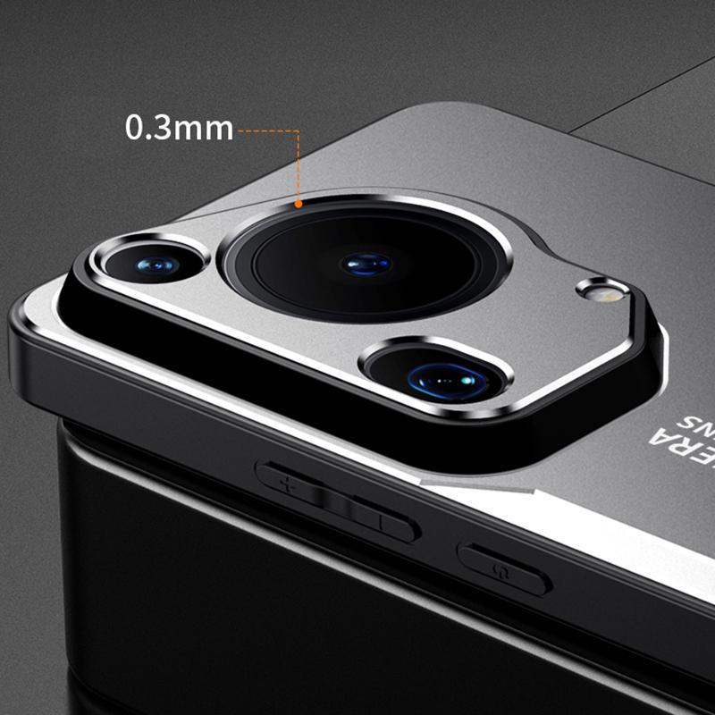 

For Huawei Pura 70 Ultra Metal Phone Case Aluminum Alloy+PC+TPU Hybrid Back Cover Silver
