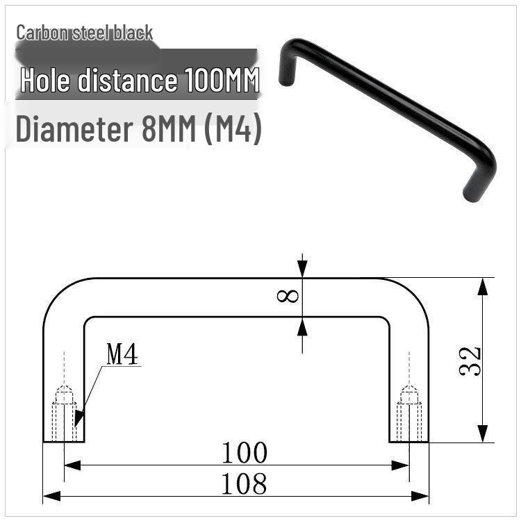 Solid 304 Stainless Steel U-Shaped Cabinet Handle