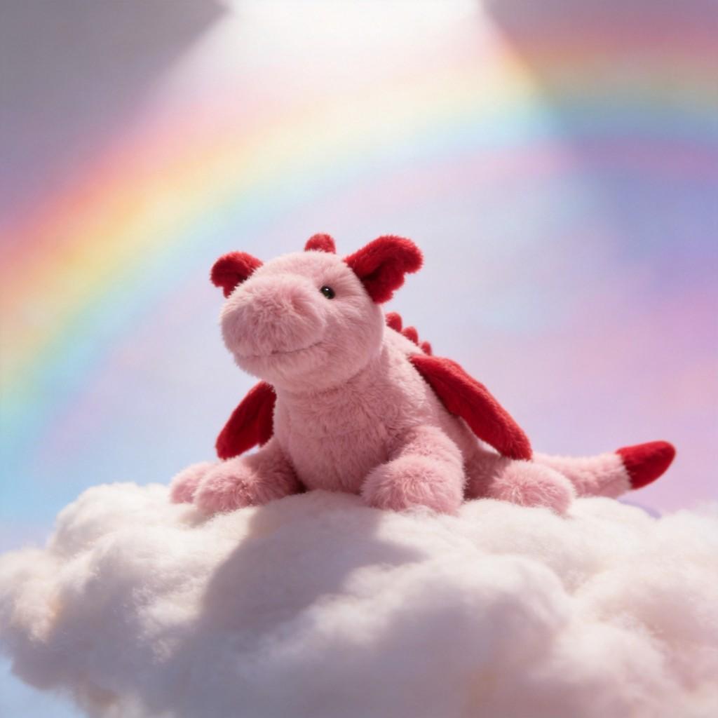 Sky Dragon Plush Toy Large Rainbow Flying Dragon Soft Stuffed Animal For Kids Gift