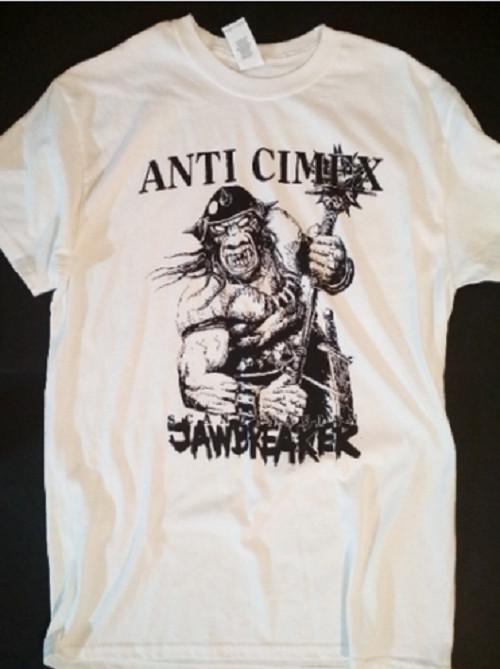 New Anti Cimex Hardcore Punk Band White T-shirt with Hand Pulled Silkscreen Print S