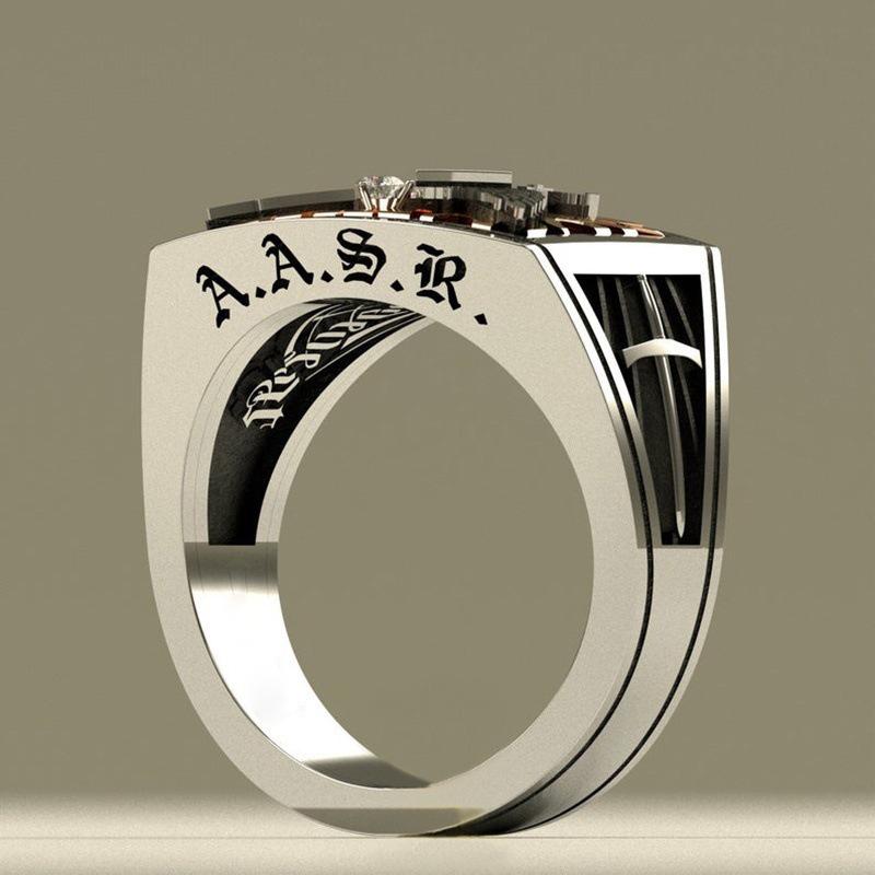 European and American Fashion Double-headed Eagle Ring Personality Trendy Mens New Accessories