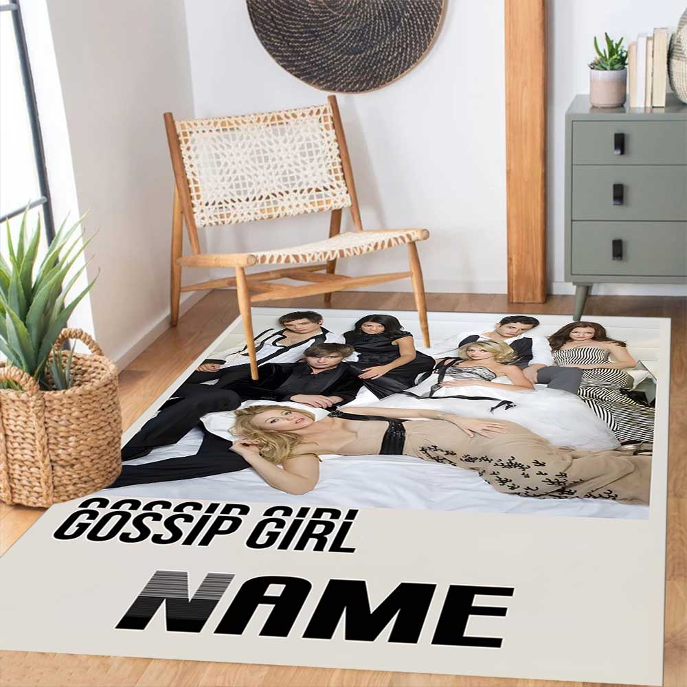 Warner Bros. Works (4) Customize Your Name Rug, Office Chair Cushion, Home Bedroom Living Room Gift.