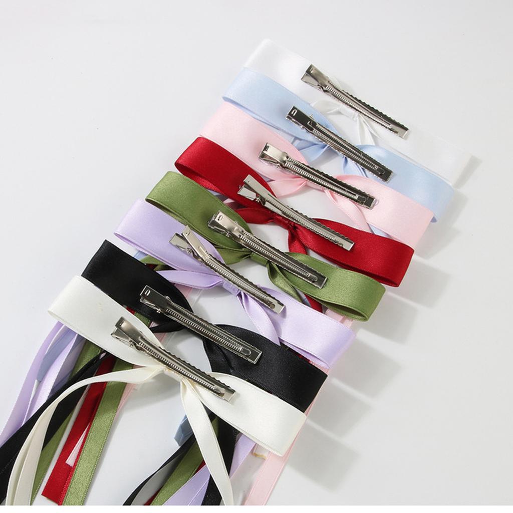 Bow Ribbon Hair Clips Korean Sweet Ribbon Hair Accessories