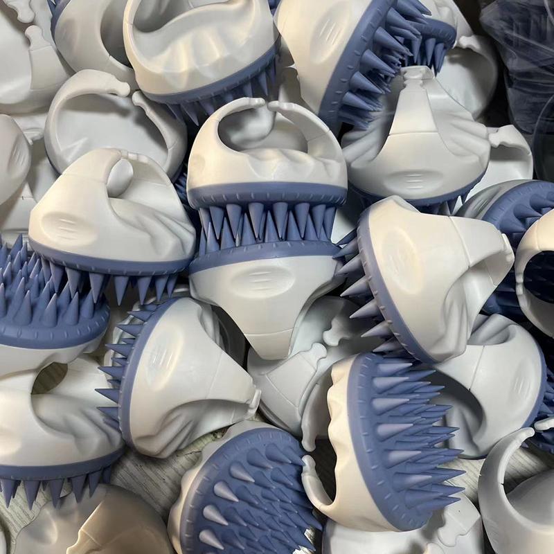 Portable Silicone Shampoo Brush Handheld Round Soft Scalp Massage Brush Bath Massage Brush Hair Shower Brush Comb Hair Care Gift