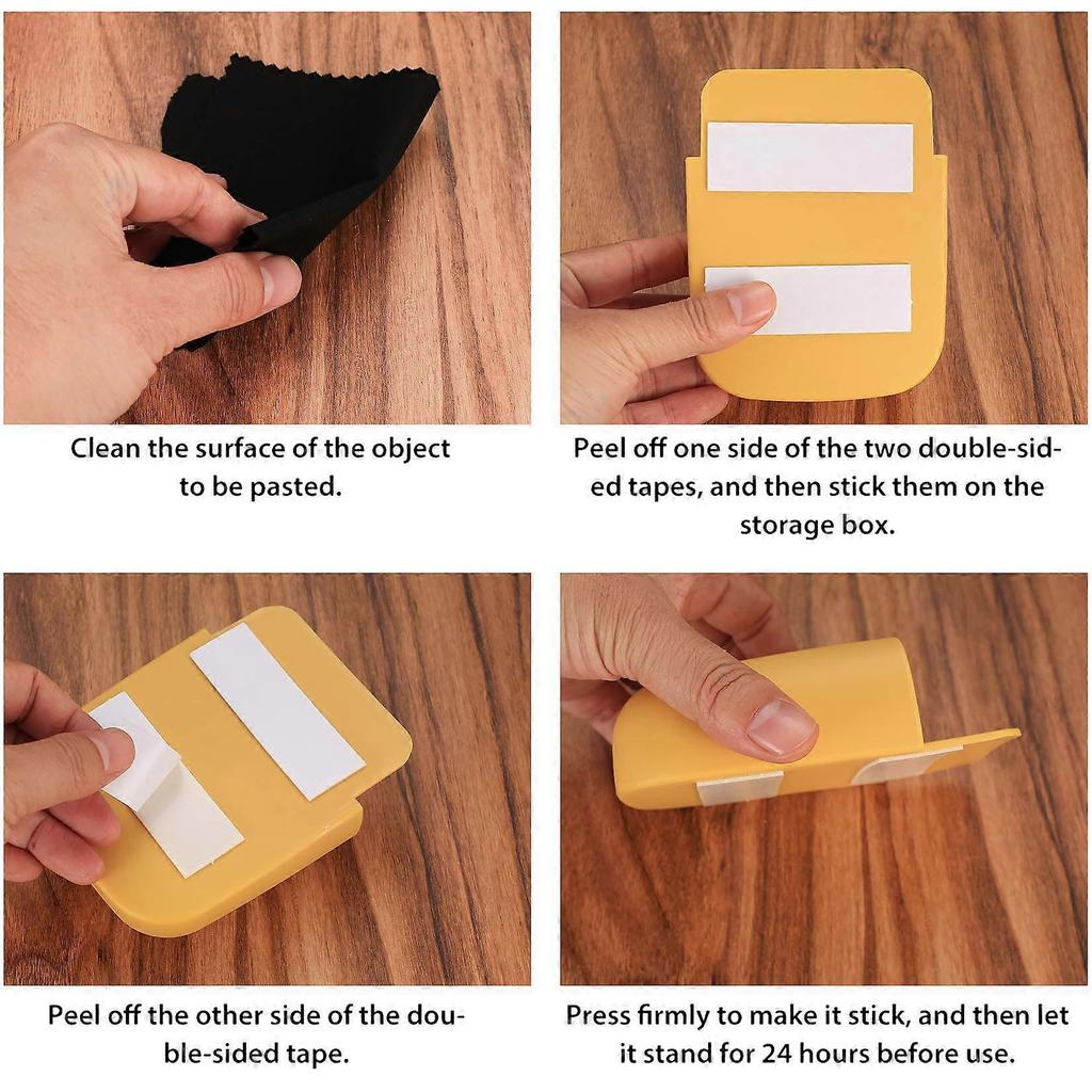 6 Pcs Remote Control Holder, Hanging Storage Remote Holder Wall Mounted, Self-adhesive Organizer Storage Boxes for Home