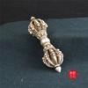 Bronce antiguo artículo de Buda mazo Jingang con nueve hilos de cobre puro y dorado en plata mazo Vajra Colección Metal