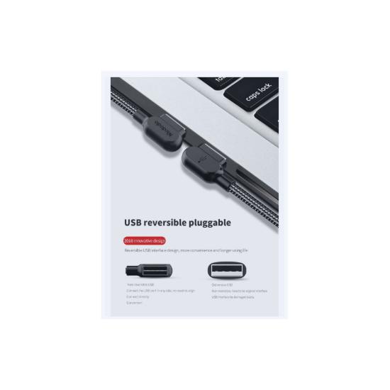 Mcdodo CA-5282 Data Cable, Dual 90-Degree Elbow Type-C, Button Series, 1.8m