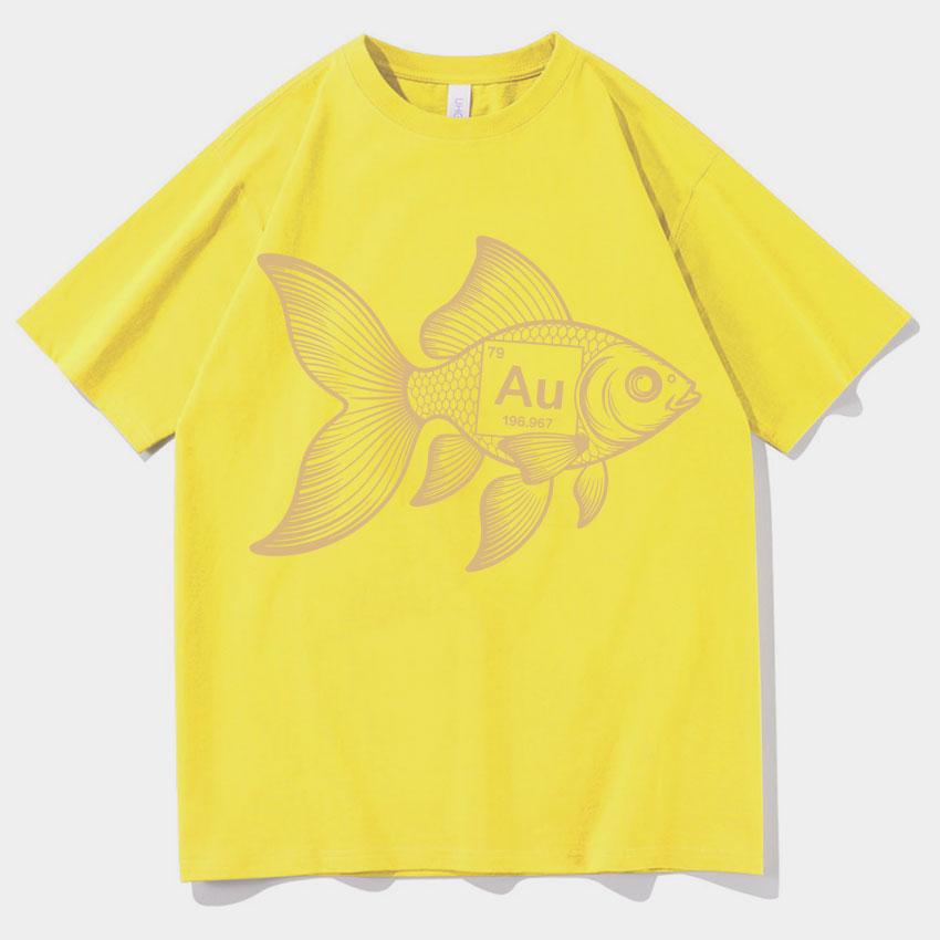 Funny Fish Shirt AU Chemistry Science Meme Unisexs TShirt Print Fashion Oversized Crewneck Cozy Short Sleeve T Shirts Teenagers