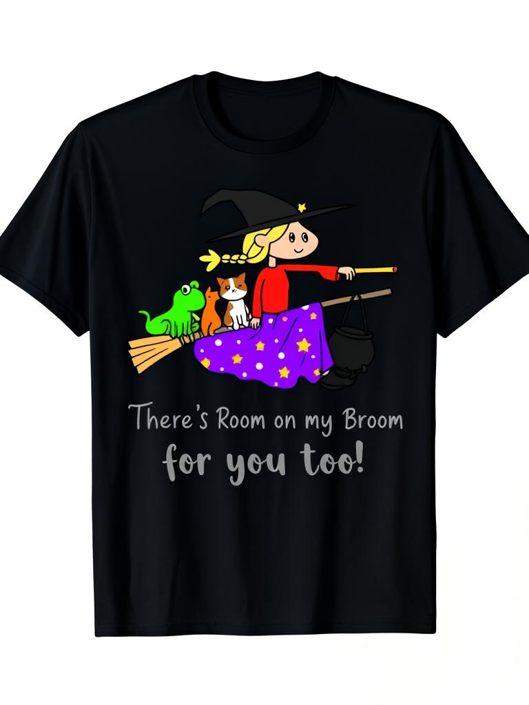 There's Room On My Broom for You Too Funny Teacher Witch TShirt Suitable for All Men and Unisex Outd