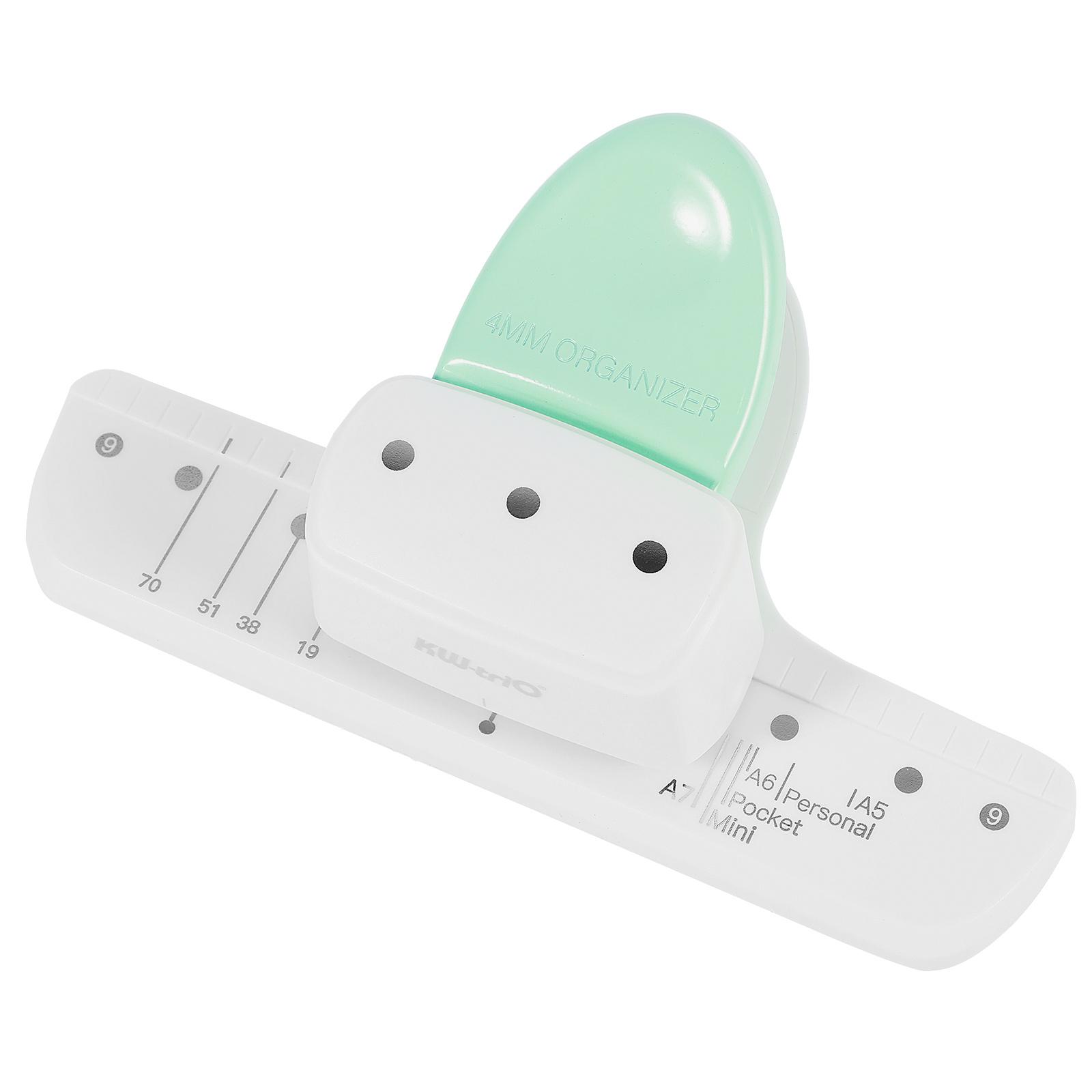 3-Hole Paper Puncher Mini Portable Desktop Puncher Handheld 8-Sheet Capacity Reusable Paper Puncher Multipurpose Binder Puncher