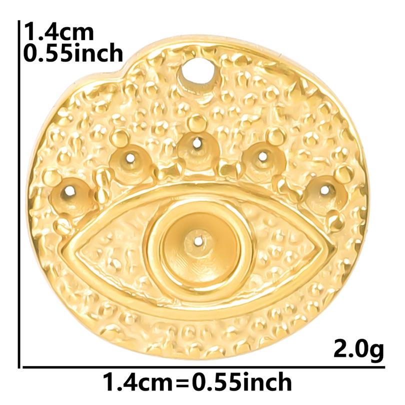 6pcs/Lot Evil Eye Heart Star Cross Vintage Pendant With Drilling Holes Stainless Steel Charms For Jewelry Making Bulk Blank Bail