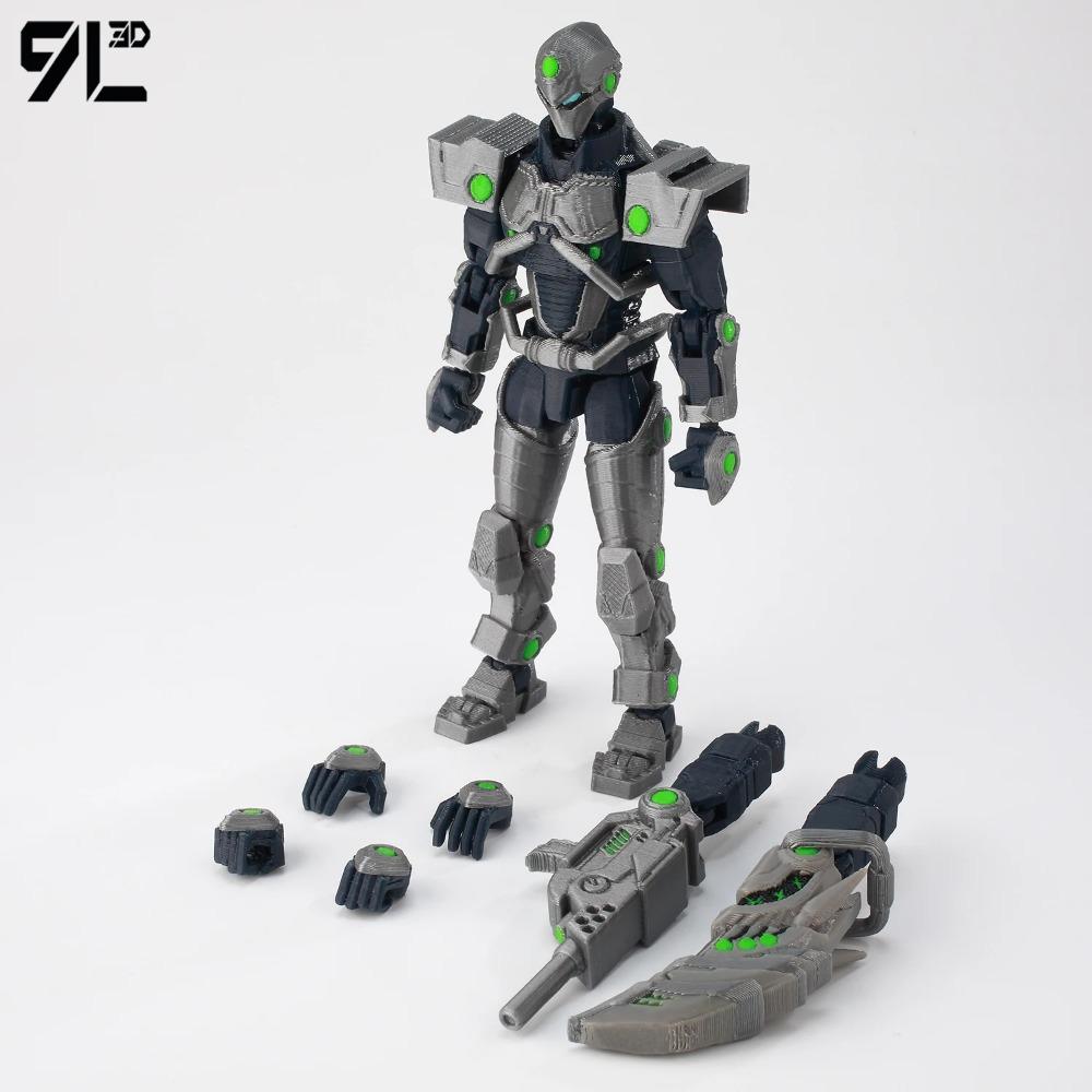9L3D Dummy13 Lucky13 Conquest Action Figure Invin-cible Model Full Body Movable Toy Multi-Jointed Movable Robot 3D Printed Decor