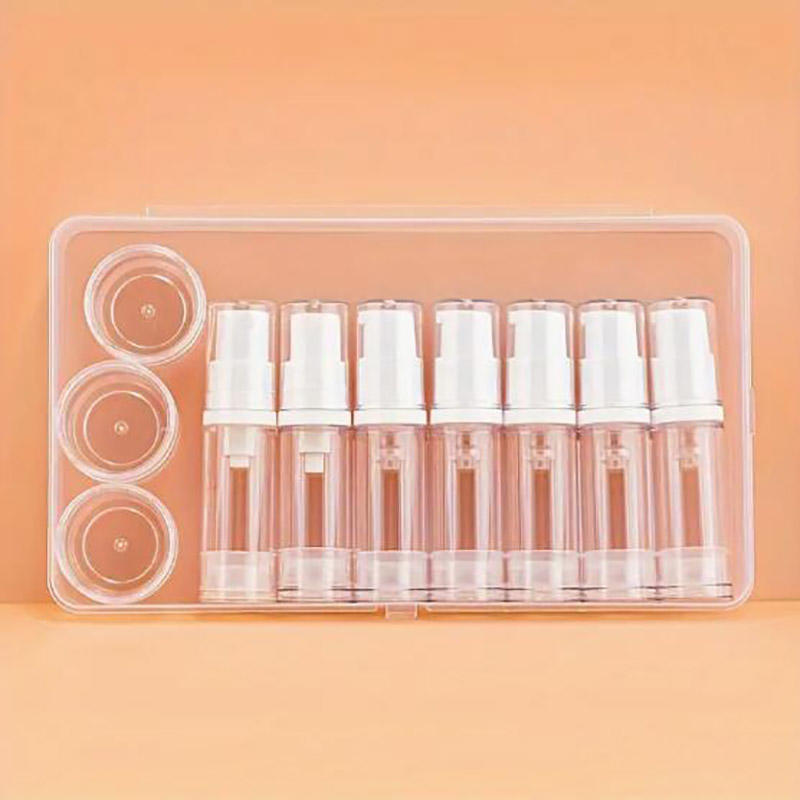 1 Set Vacuum Bottle Travelling Dispenser Bottle Set Press Spray Cosmetic Portable Empty Bottle Cream Lotion Foundation Refillable Bottles