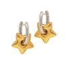 Sterne Ohrhänger Hängeohrringe Stilvolle Anhängerohrringe Edelstahlstruktur Ohrschmuck Geschenk für Modeliebhaber