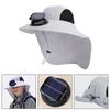 Solar Fan Sun Hat Bucket Wide Brim for Travel Garden Sport Boating Cycling