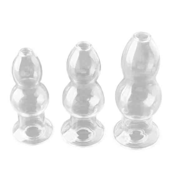 Effective Prostate Toy Smooth Fast Adaptation Rounded Tip Transparent Butt Plug Sex Toy for Bedroom