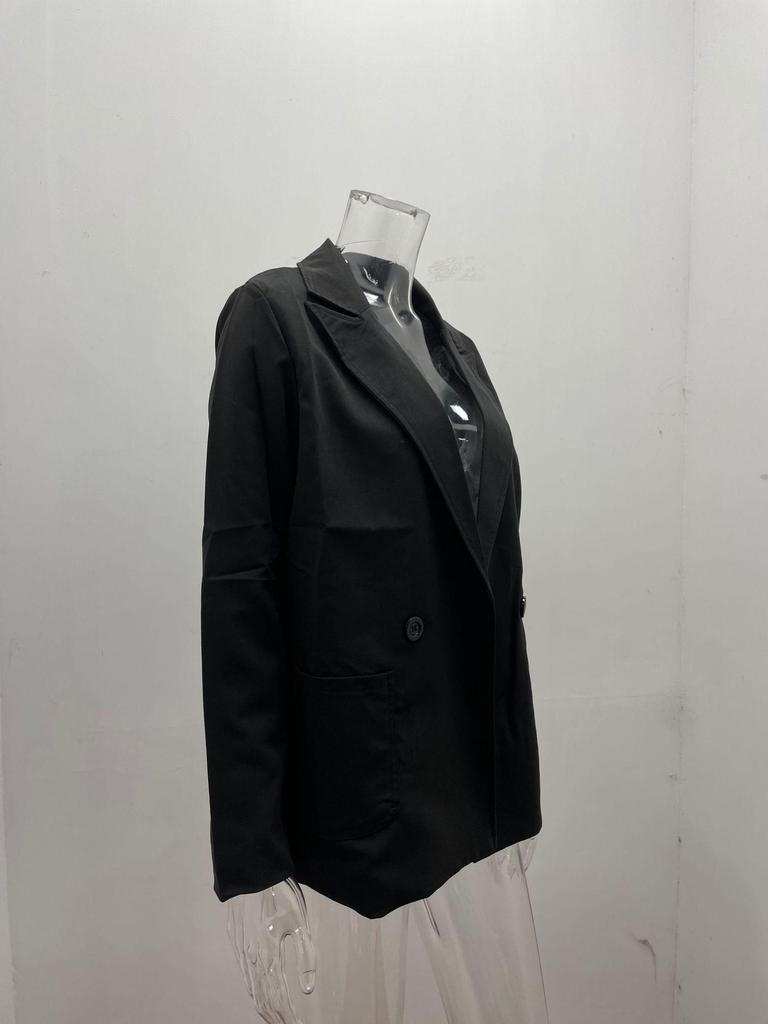 2026 European/American Fashion Solid Color Long Sleeve Jacket - Spring/Autumn Suit