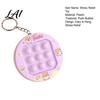 Game Machine Fidget Toy Push Bubble Console Keychain Stress Relief Mini Popping Purse Charm Backpack Bag Party Favors