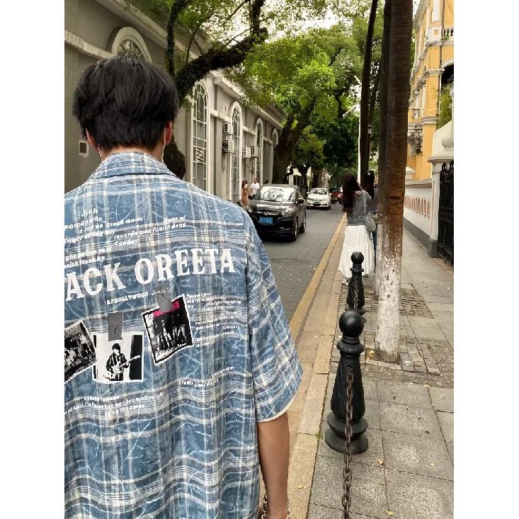 Sommer Neues lässiges Hemd mit Fünfviertelärmeln Übergroßes, lockeres Paar-Hemd mit Fünfviertelärmeln und kurzen Ärmeln für Männer und Frauen