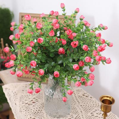 Fiori di Seta Artificiale Piccoli Boccioli di Rosa Matrimonio Casa Natale Bouquet Sposa Stanza Tavolo Decorazione Fiori Finti Fai da Te