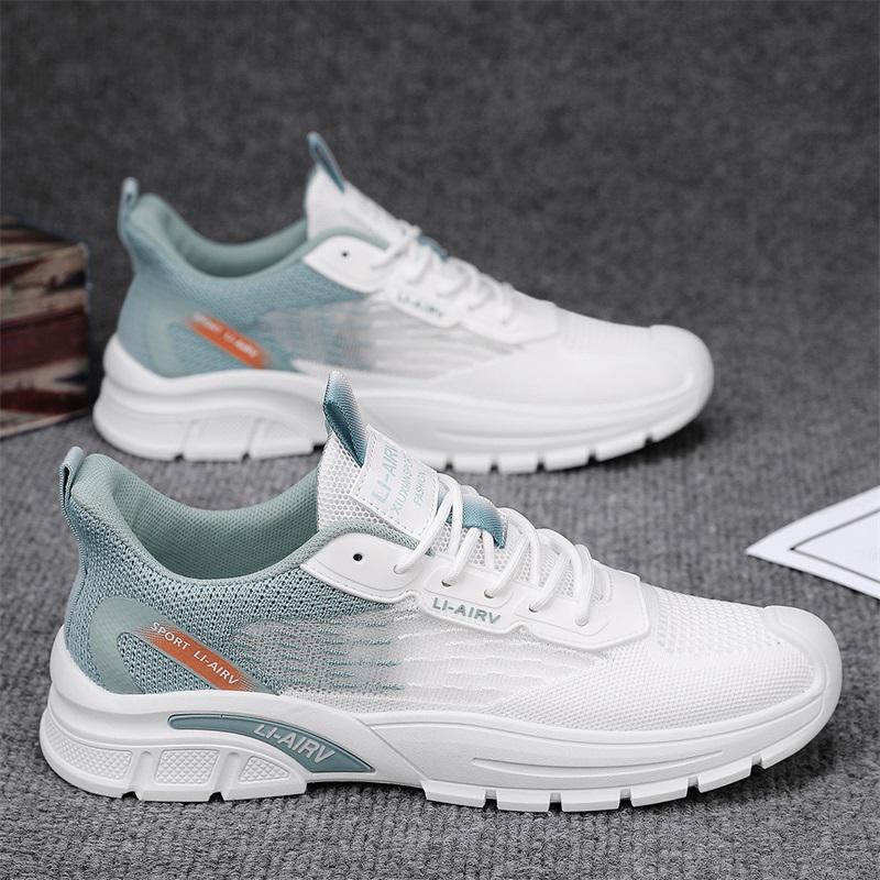 Sneakers summer thin fish mesh breathable fly-woven travel shoes student casual dad shoes