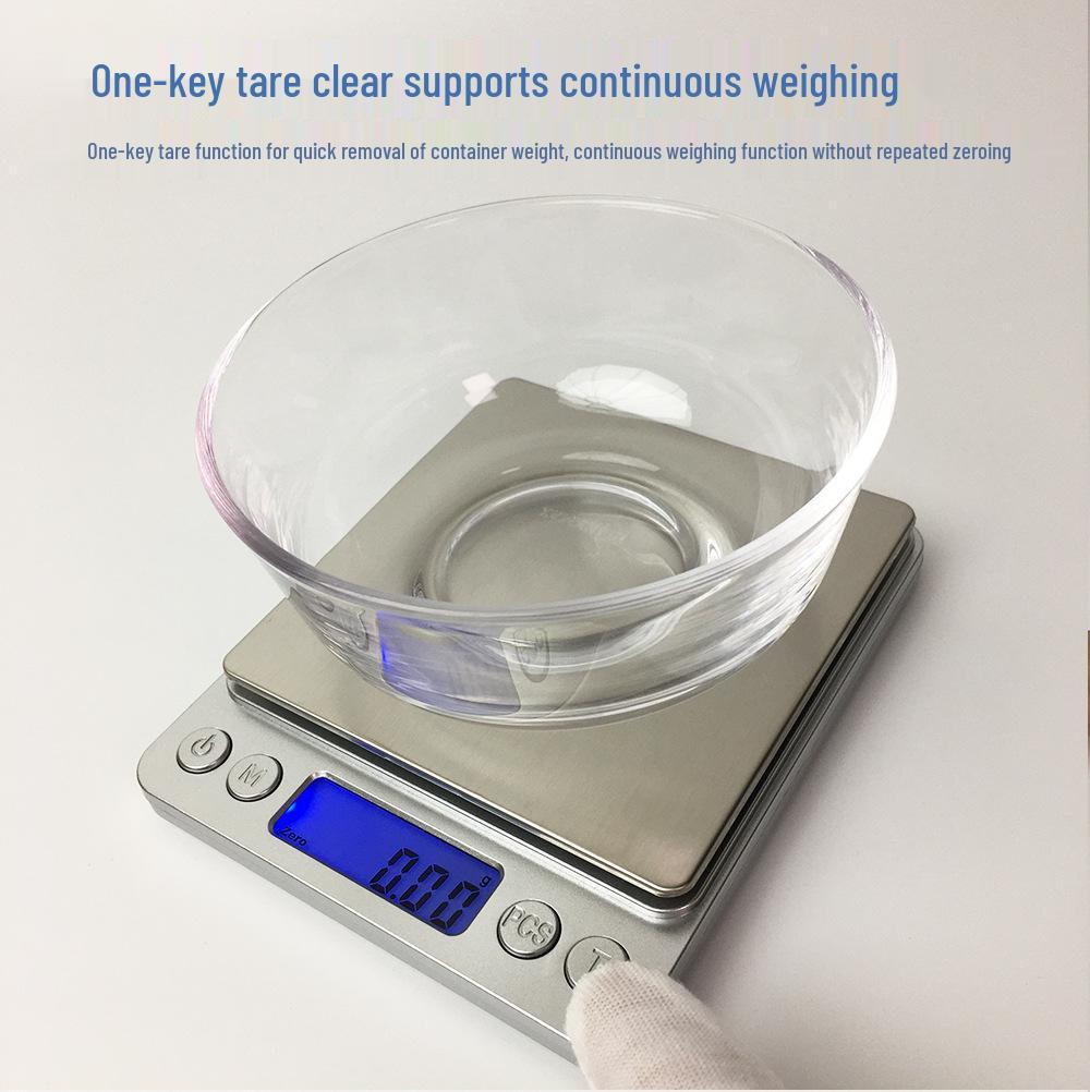 i2000 3kg Kitchen Scale with Double Trays, 0.01g Precision for Baking & Jewelry