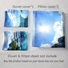 Luxury Yacht Seascape Bedding Duvet Cover Sets Duvet Covers Pillowcases Gifts (1 * Duvet Cover 2 * Pillowcases, Without Duvet Insert)