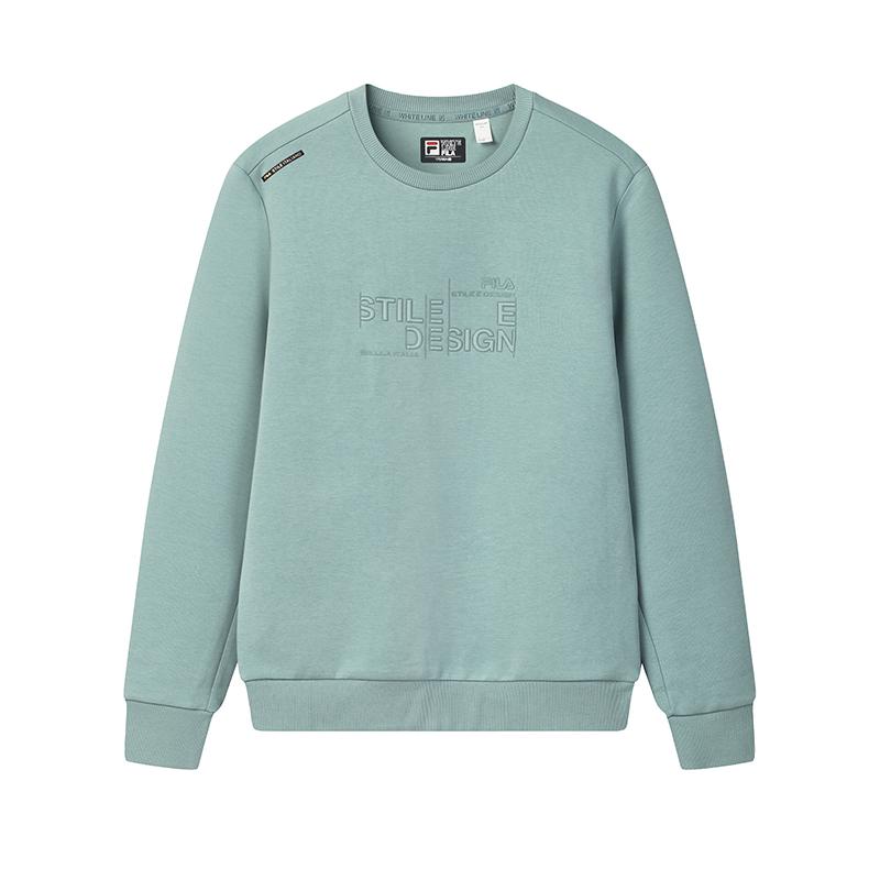 

FILA White Simple Classic Casual Retro Sports Versatile Comfortable Crew Neck Pullover Sweatshirt Men sweatshirt Sea-King-Green F11M613201FGN XXXL