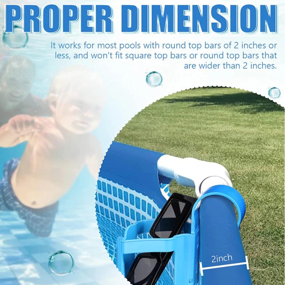 Poolside Cup Holder No Spill Drink Holder Fits 2 Inch Or Less Poolside Top Bar for Above Ground Swimming Pool Pool Drink Holder