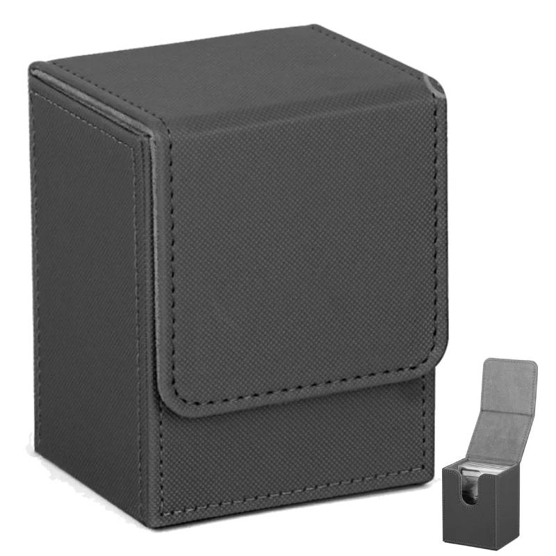 100+ PU Deck Box Large Capacity Container Collection Sleeved Card Case PVC Trading Card Holder Board Game MTG 104x83x80mm