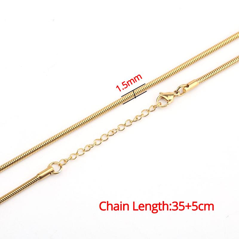 2025 High Quality Clavicle Blade Chains Dropshipping Women Gold Silver Color Stainless Steel 35+5cm Snake Choker Necklace Chain