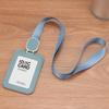 Durable Leather ID Card Holder with Retractable Lanyard, Waterproof, Dual-Orientation Use