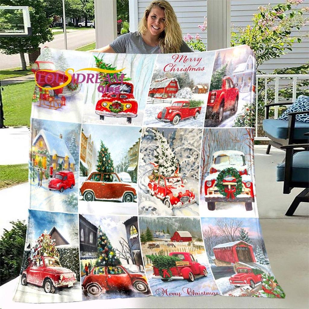 Blanket Throw Merry Christmas Soft Blanket Dust Cover Sofa Bed Blankets for Adults Home Decotation
