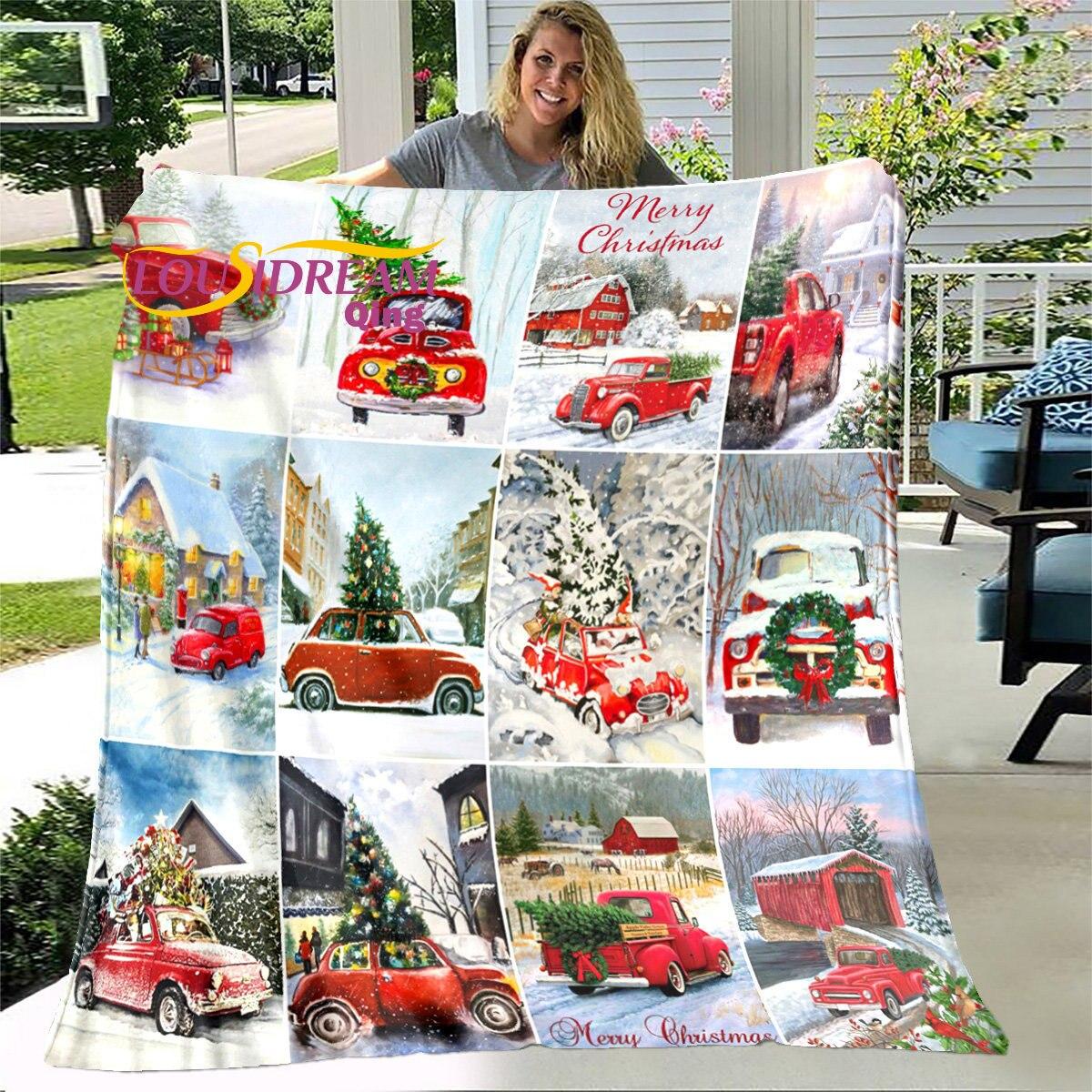 

М яка ковдра з різдвяною ковдрою, ковдра для пилу, диван-ліжко, ковдри для дорослих, домашня декорація 100x150cm