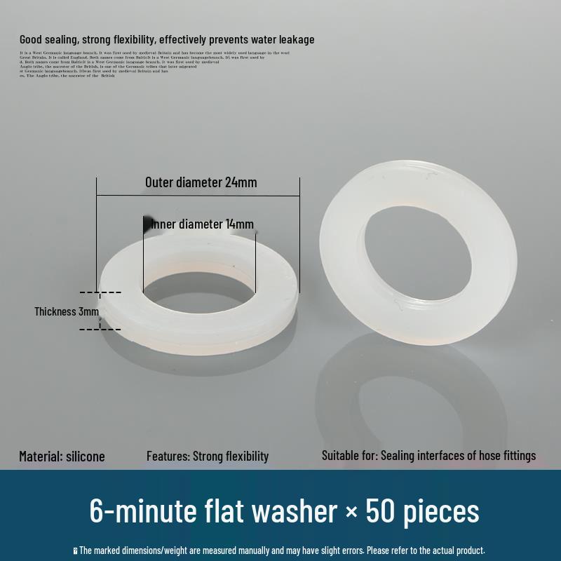 Silicone Rubber Gasket for Water Heater Inlet Pipe: Flat Washer & Corrugated Pad