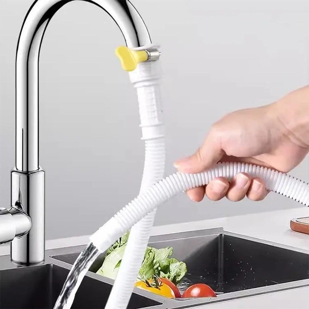 2M White Drain Hose Pipe Inlet Extension Tube Drainpipe for Faucet Accessories Washing Machine Water Pipe Home Improvement