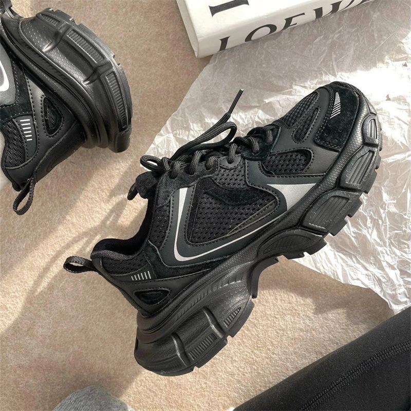 Dad-Schuhe Damen Sommer Damenschuhe vielseitige Plateau weiße Schuhe erhöhend schlank Sportschuhe leicht und bequem