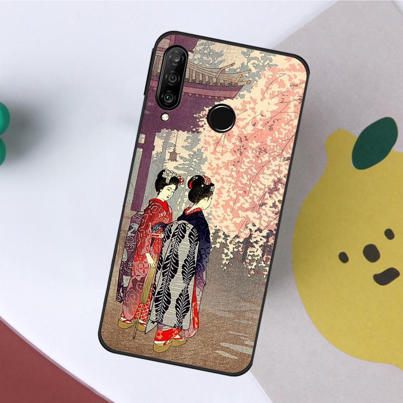 Japanische Kunst Kimono Tattoo Für Huawei Nova 5T 9 10 SE 7i 8i 11i 12i Y60 Y61 Y70 Y72 Y73 Y90 Y91 P20 P40 P30 Lite Hülle