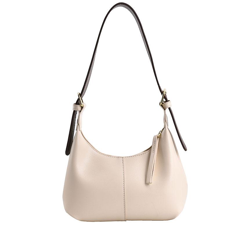 High-end Retro Solid Color PU Leather Shoulder Bag Fashion Women's Handbags Casual Designer Hobos Underarm Bags Fashionable New