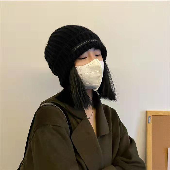 Hats Stacking Hats Autumn and Winter Knitted Wool Hats Korean and Japanese Cold-proof Big Head Circumference Winter Warm Men's Knitted Hats