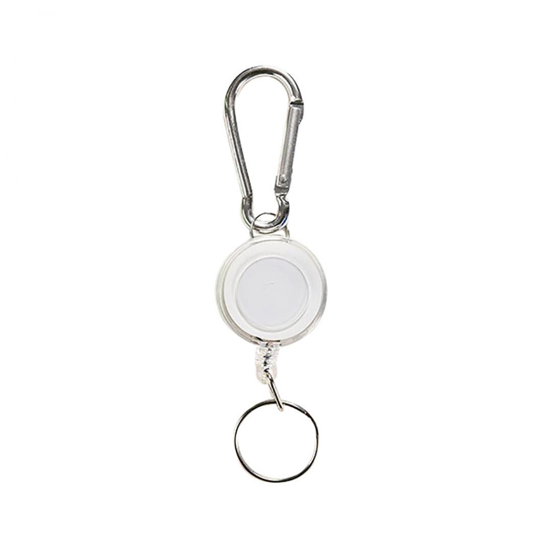 

Выдвижное кольцо-брелок с карабином белый