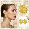 Boucles d'Oreilles en Acier Inoxydable pour Femmes Vintage Luxe Élégant Bijoux en Acier Titane