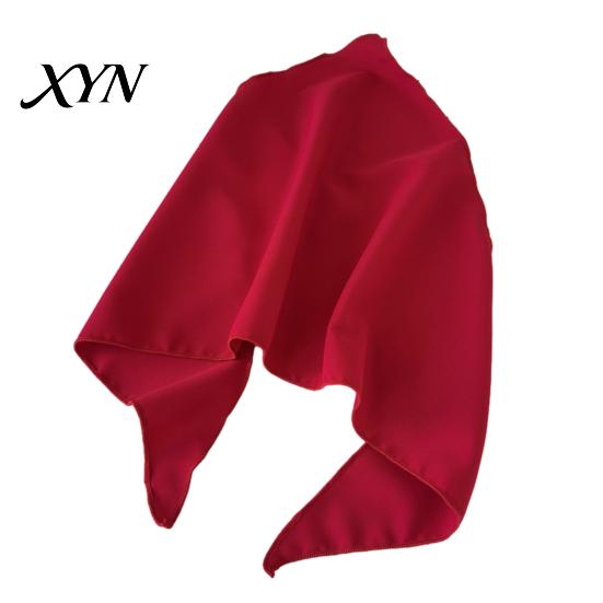 Large Triangular Scarf Pure Color Headscarf, for Women, Adjustable Windproof Headscarf Strap Turban Headband, Soft Elastic Decorative Head Wrap Retro