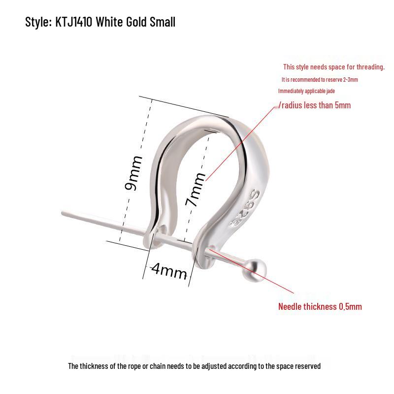 

S925 Silver Hetian Jade & Amber Crystal Pendant Necklace with Safety Buckle 925 Silver