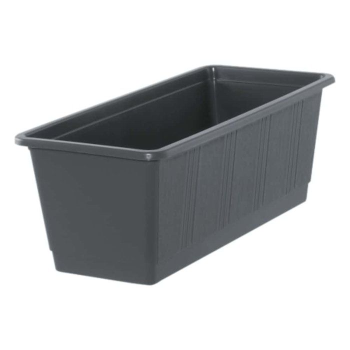 Balcony Planter 60 Cm Anthracite In Plastic