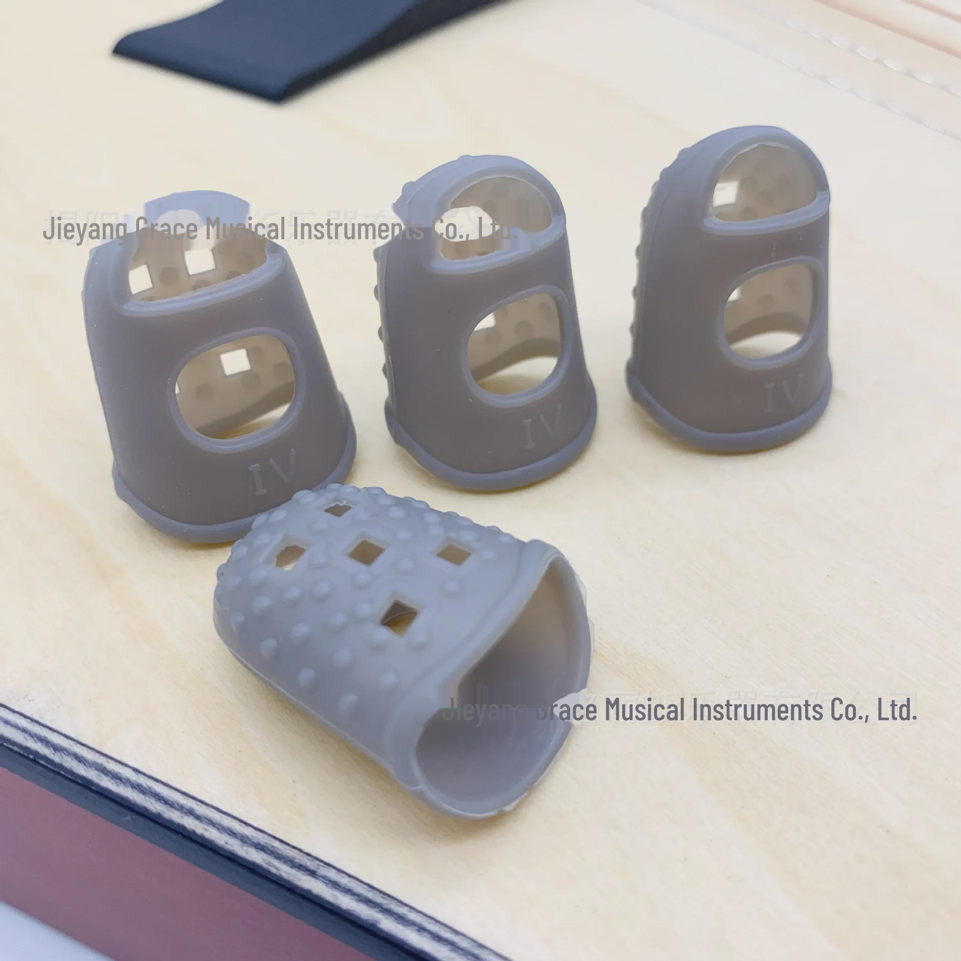 

Силиконовые защитные чехлы для пальцев гитары для начинающих XXS серый