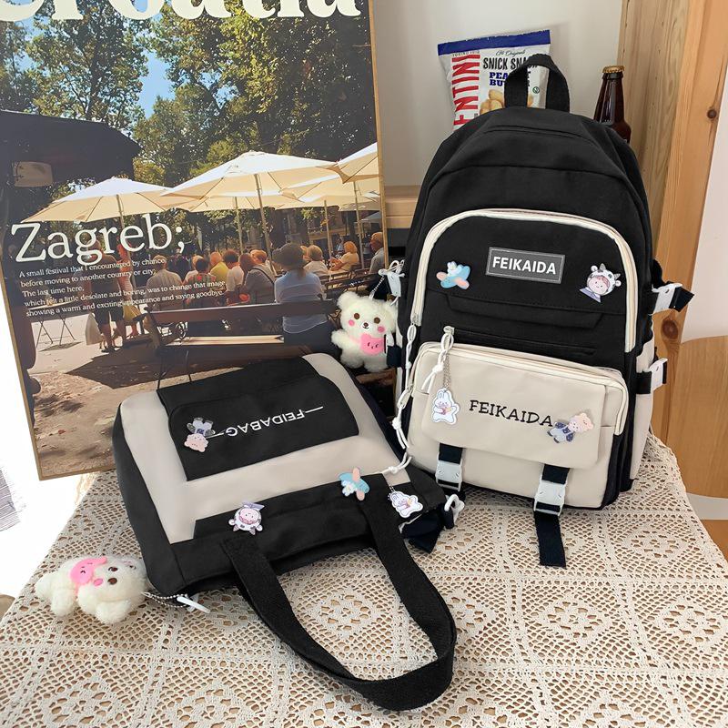 Cute Double Shoulder Backpack for Girls: Ideal for Elementary, Middle, and High School Students