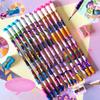 Cute Witch Girl Set of Pencils - Children's High-Quality Appearance Level HB Cartoon Pencil Set - for Students Only