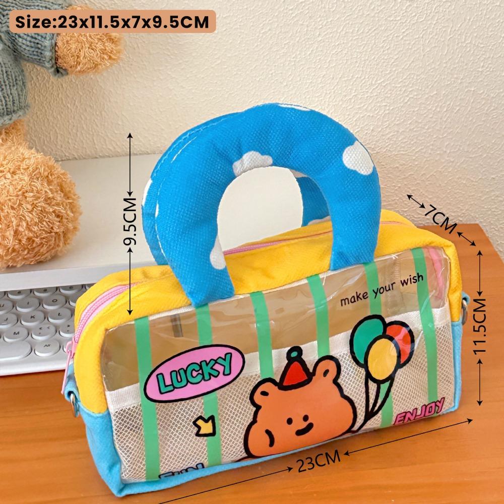 

Handheld Pen Bag Large Capacity Cosmetic Storage Bag Cartoon Stationery Bag School Office 03